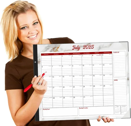 Miniatura 6 de Calendario de escritorio grande 2025-2026, calendario de escritorio de 22 x 17 pulgadas, julio de 2025 a diciembre de 2026, calendario de escritorio