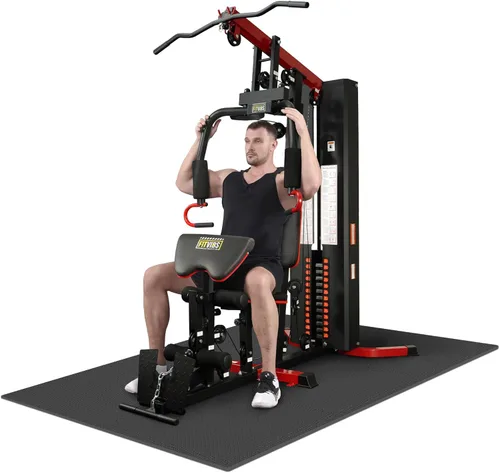 Miniatura 10 de Fitvids Home Gym Equipment, Multifunctional Full Body Workout Weight Machine Station with Weight Stack, All in One Exercise Equipment with Pulley