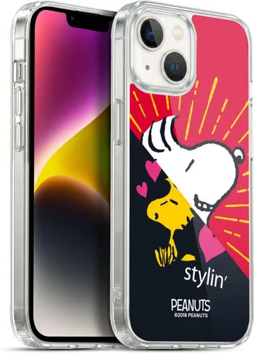 Miniatura 347 de Head Case Designs Funda de gel con licencia oficial de Peanuts Snoopy & Woodstock Halfs and Laughs [protección de grado militar] compatible