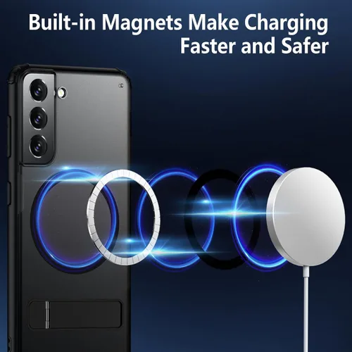 Miniatura 3 de TIANNIUKE Funda magnética para Samsung Galaxy Note 10, Compatible con MagSafe, Soporte ajustable, Translúcido mate antihuellas, Funda protectora a