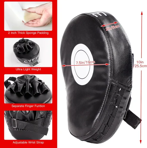 Miniatura 5 de 2-in-1 Boxing Pads Set, Punch Mitts & Kick Pad Combo for Kids & Adults, Adjustable MMA Training Gear for Boxing, Kickboxing, Karate & Taekwondo