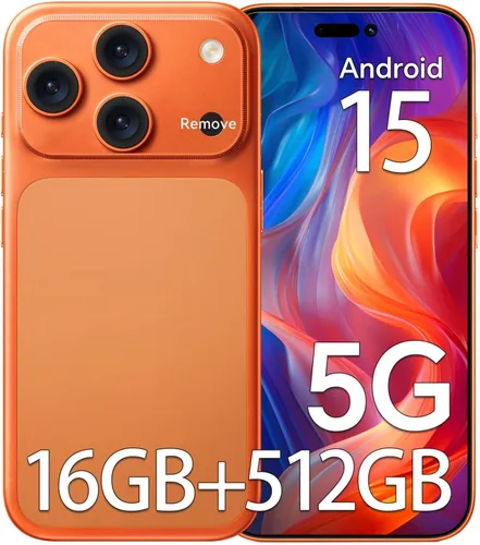 Miniatura 11 de Teléfonos desbloqueados, K17 PM 5G Android 15 Smartphone, 16+512GB Dual SIM Teléfono Celular, Pantalla HD+ de 6.9", Batería de 5000mAh, Cámara