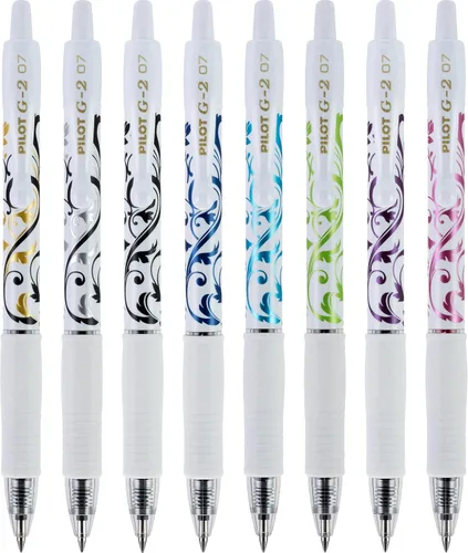 Pilot G2 - Bolígrafos de gel de alta calidad, punta fina de 0.028 in, colores surtidos, paquete de 8