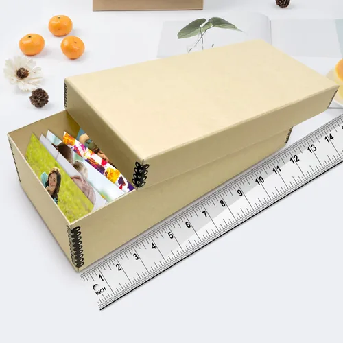 Miniatura 3 de Lineco Caja de tarjetas fotográficas, almacenamiento de archivo de calidad de museo, sin ácidos con tapa extraíble, almacenamiento a granel
