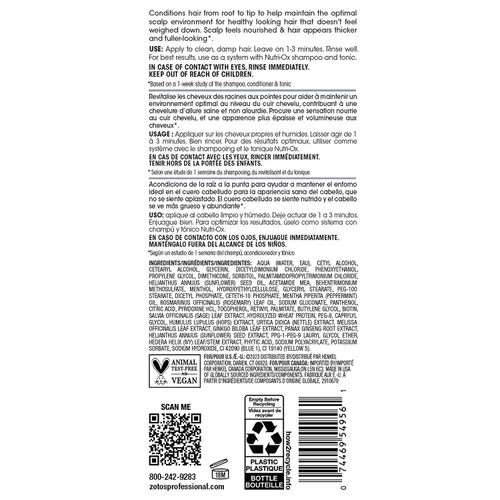 Miniatura 7 de NUTRI-OX Acondicionador fortificante normal para adelgazar el cabello Cabello más grueso y de aspecto más completo Probado clínicamente