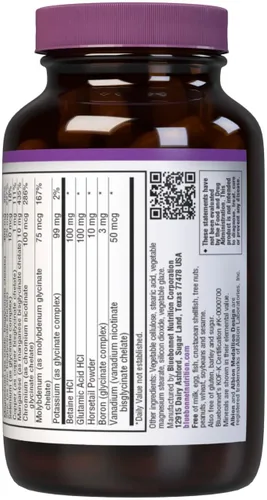 Miniatura 3 de Bluebonnet Nutrition Multiminerales quelados de alta potencia (sin hierro), minerales quelados Albion, sin soja, sin gluten, sin OMG, certificado