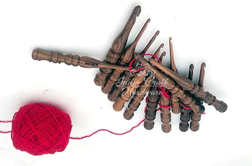 Miniatura 6 de Ganchos de ganchillo de madera tallados a mano, mango de palisandro, gancho de ganchillo de punto, aguja de tejer, hilo de tejer, el mejor regalo