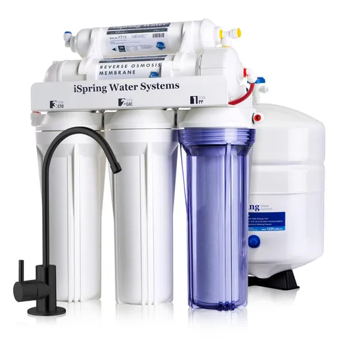 Miniatura 13 de iSpring RCC7 WQA Filtro de agua potable sistema de ósmosis inversa, de 5 etapas, 75 GPD, certificación con sello de oro Níquel