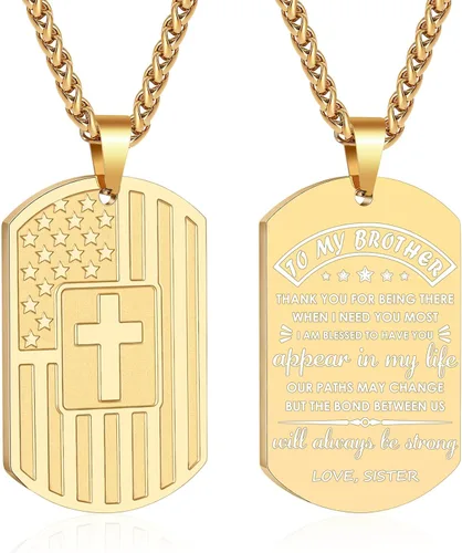 Miniatura 52 de Zocomi Rellenos de Media Navideña Regalo de Navidad - Para Mi Hijo Papá Hermano Marido Nieto Abuelo Novio Hombre Etiqueta de Perro Cruz Collar