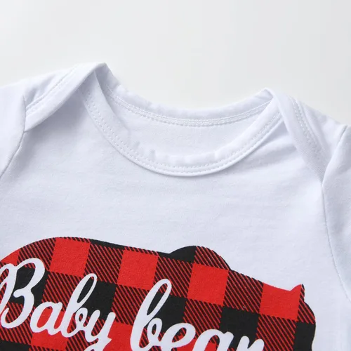 Miniatura 30 de Conjunto de 3 piezas de ropa de bebé recién nacido con estampado de manga larga + pantalones + sombrero