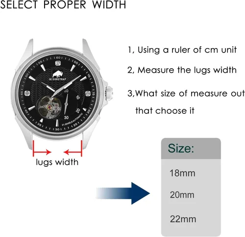 Miniatura 15 de BISONSTRAP Correas de reloj de silicona, correas de reloj delgadas con liberación rápida, 0.787 in, negro con hebilla negra