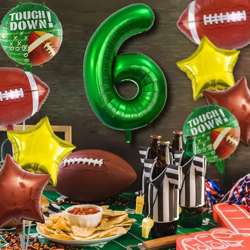 Miniatura 4 de Set de Globos de Fútbol Decoraciones para Fiesta de Cumpleaños de Fútbol Decoraciones de Partido de Fútbol Tema Deportivo para Cumpleaños