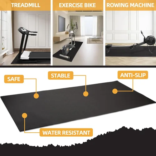 Miniatura 2 de Fitvids – Esterilla de alta densidad de 1/4 de pulgada de grosor para equipo de gimnasio, protección antideslizante para ejercicios pesados