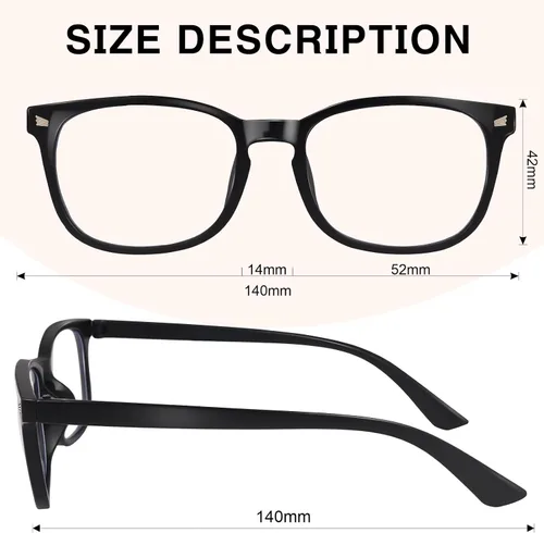 Miniatura 3 de Gafas de Bloqueo de Luz Azul para Hombres y Mujeres Gafas de Luz Azul 99% de Bloqueo Gafas para Computadora Conducción Nocturna Videojuegos