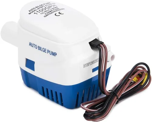 Miniatura 3 de Dontmiss Bomba de sentina sumergible automática para lancha pequeña de 12 V, 1100 gph automática con interruptor de flotador, salida de 1 1/8