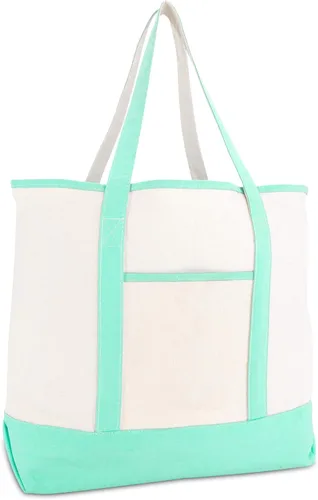 Miniatura 12 de Bolsa de mano de lujo con parte superior abierta de 22 pulgadas con bolsillo exterior Azul marino