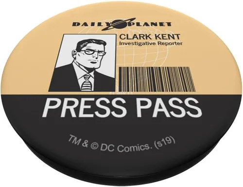 Miniatura 2 de Superman Clark Kent Press Pass PopSockets MagSafe PopGrip para iPhone
