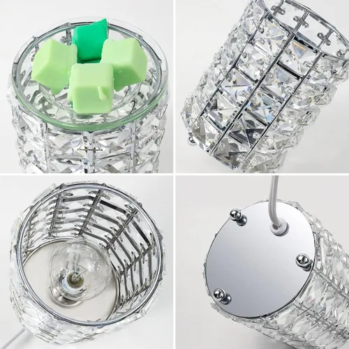 Miniatura 3 de STRN Calentador de cera de cristal, quemador eléctrico de cera para cubos de cera, regalos del día de San Valentín, decoración de fragancia