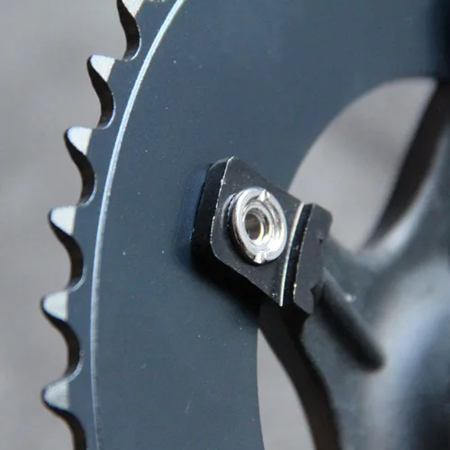 Miniatura 3 de SENQI Rueda de cadena de bicicleta Engranaje fijo 48T Aleación de aluminio CNC Ciclismo Racing Bike Accesorios con manivela (negro)