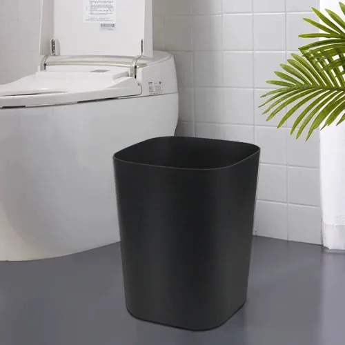 Miniatura 3 de Besli Cubo de basura pequeño de 2 galones para baño, dormitorio, cocina, oficina (negro, 1 unidad)