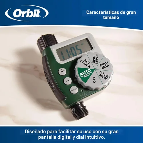 Miniatura 6 de Orbit 62067 Temporizador de riego digital programable de manguera de 1 salida, paquete de 2
