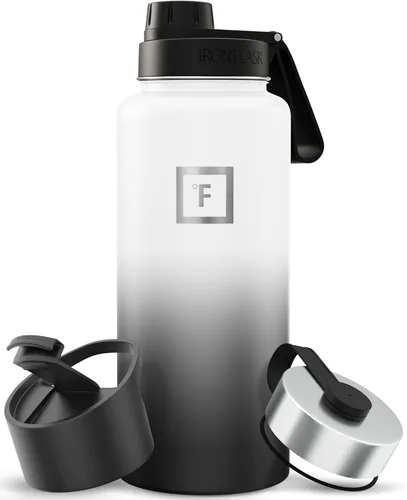 Miniatura 14 de IRON °FLASK Frasco de hidratación para acampar y senderismo con pajilla, botella de agua deportiva de acero inoxidable con aislamiento de boca