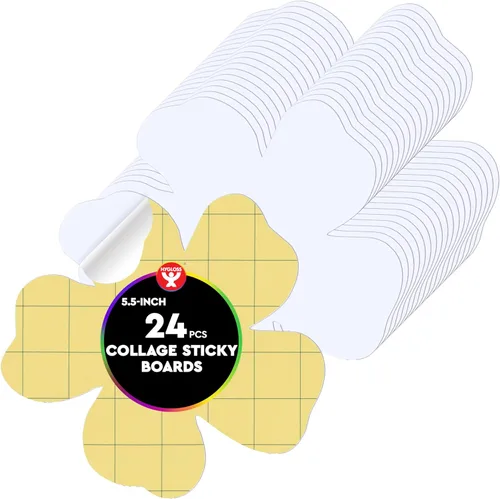 Miniatura 19 de Hygloss Pizarras adhesivas para collage – Paquete de 24 tableros de collage autoadhesivos de 4 x 6 pulgadas para niños, tableros de montaje
