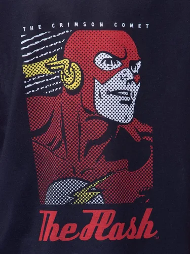 Miniatura 3 de INTIMO DC Classic The Flash The Crimson Comet - Conjunto de pijama raglán para niños, Negro