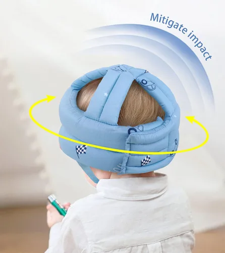 Miniatura 5 de Simplicity - Casco de seguridad acolchado a prueba de golpes, para bebé o niño pequeño Carta azul cielo