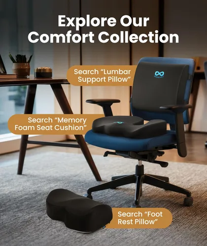 Miniatura 8 de Everlasting Comfort Cojín de asiento de espuma viscoelástica recomendado por médicos para sillas de oficina y automóvil, accesorios ergonómicos