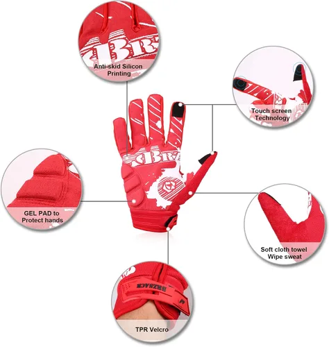 Miniatura 4 de Guantes de ciclismo de esqueleto de hueso para motocicleta guantes de bicicleta acolchados de montaña para hombres y mujeres resistencia al aire