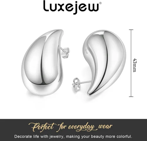 Miniatura 4 de Gold Earrings for Women Girls,14K Gold Plated Lightweight Gold Hoop Earrings Hypoallergenic Earrings for Women Trendy Fashion Jewelry Gifts