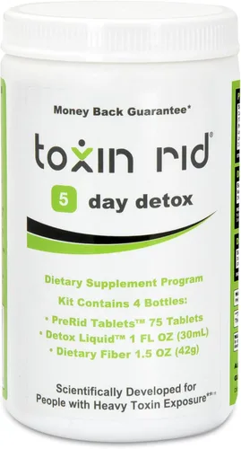 Toxin Rid Kit de desintoxicación de 5 días | Limpieza permanente completa natural de todo el cuerpo para mujeres y hombres | 75 tabletas veganas con