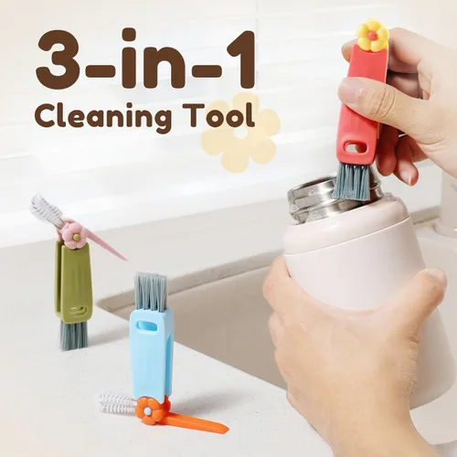 Miniatura 2 de Cepillo de limpieza 3 en 1 para tapa de tazas, 2025, nuevo limpiador multifunción para tapa de tazas para espacio de botella, herramientas de A-Blue