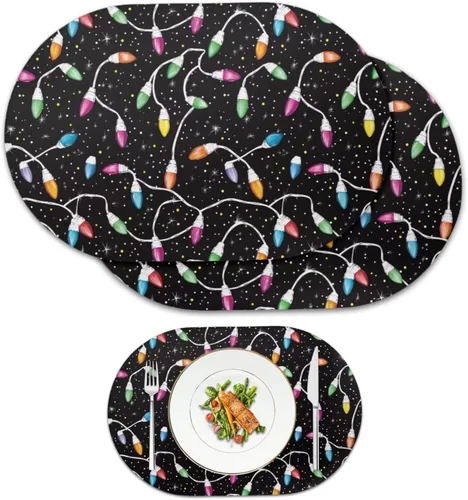 Miniatura 60 de Ghost Placemats Set of 2 Wipeable Faux Leather 12X18 Inch Waterproof Non-Slip Mats Spooky Table Decor Heat Resistant for Scary Dinner Party Fantasma