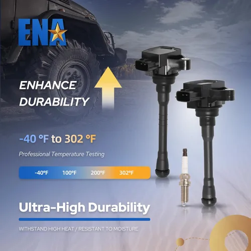 Miniatura 7 de ENA Juego de 8 bobinas de encendido delanteras y traseras con 8 bujías de iridio compatibles con Nissan 2018 2019 2020 NV2500 2018 2019 NV3500 2017