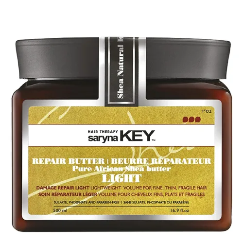 Saryna Key Light Treatment - Máscara de manteca de karité africana para el tratamiento del cabello seco, hidratante de mantequilla rejuvenecedora