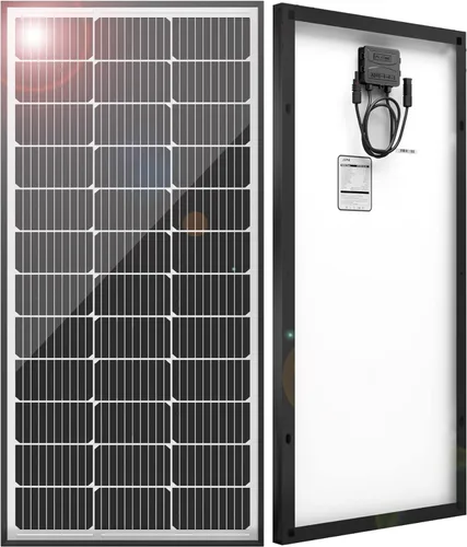 JJN Paneles solares de 100 W, panel solar monocristalino de 10BB de 12 V 100 W, cargador de alimentación de módulo fotovoltaico de alta eficiencia