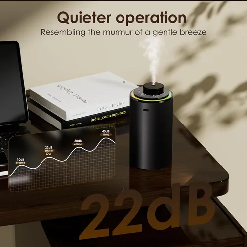 Miniatura 8 de Difusor de aceite esencial sin agua, difusor de aromaterapia portátil, 3 temporizadores de cuenta regresiva y 3 niveles de niebla para el hogar