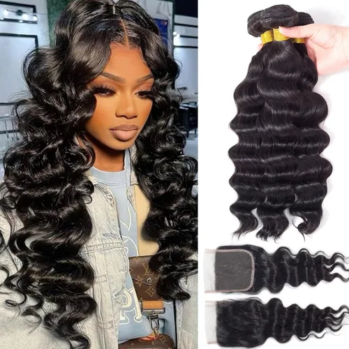 Miniatura 11 de Cabello Brasileño Ondulado Degradado de 2 Tonos 3 Paquetes Cabello Humano Virgen Remy Brasileño Paquetes de Tejido de Cabello Ondulado 100% Sin