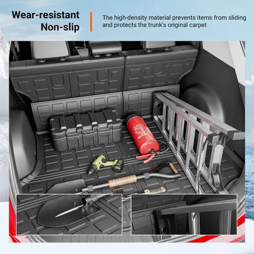 Miniatura 4 de powoq Alfombrilla de Maletero Compatible con Toyota RAV4 2013 2014 2015 2016 2017 2018 Forro de Carga para Todo Clima Alfombrilla de Respaldo