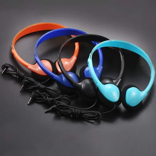 Miniatura 2 de CN-Outlet Auriculares para niños para el aula a granel multicolor, paquete de 5, auriculares al por mayor para niños, perfectos para escuelas