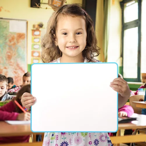 Miniatura 6 de Small White Dry Erase Board Double Sided，Small Dry Erase Board 14x11 Inch,Mini White Board with 8 Markers for Students Office Kitchen Blue