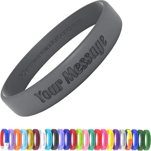 Pulseras de silicona personalizadas de Reminderband, pulseras de silicona personalizadas, pulseras personalizables, pulseras personalizadas de goma,