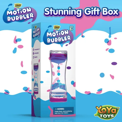 Miniatura 7 de YoYa Toys Liquimo - Bolígrafo de Burbujas de Movimiento Líquido 1 Paquete - Juguete Sensorial para Niños y Adultos - Temporizador de Burbujas