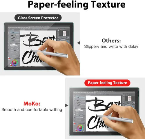 Miniatura 4 de Moko Protector de pantalla similar al papel para Surface Go, escribe, dibuja y dibuja con el lápiz Surface como en papel, película PET antirreflejo