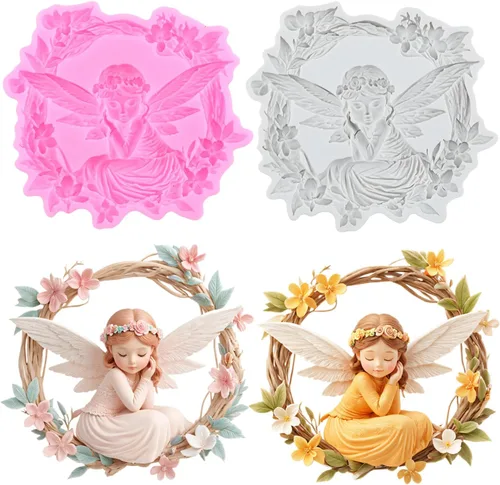 Miniatura 14 de Angel Baby - Moldes de silicona para decoración de pasteles, decoración de cupcakes, pasta de chicle de chocolate, juego de 4