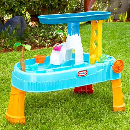 Miniatura 9 de Little Tikes Waterfall Island - Mesa acuática (exclusivo de Amazon) con accesorios, para exteriores, para niños y niñas de 2 a 5 años