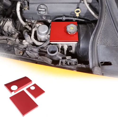 Cubierta de la caja de fusibles anticongelante del motor de aleación de aluminio para Chevrolet Corvette C7 2014-2019 Adhesivo de ajuste del motor