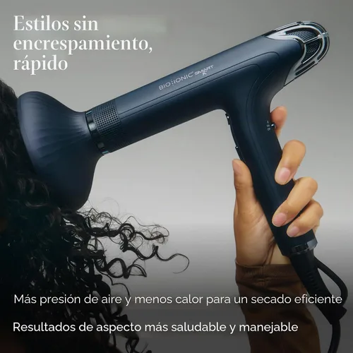 Miniatura 4 de Bio Ionic SMART-X Secador de Cabello con Difusor, Secador de Soplo de Alta Eficiencia con 3 Ajustes de Calor y 3 Ajustes de Velocidad, Seca